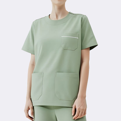 Medical Staff Scrub Women Short-sleeved Doctor Surgical Gown Operating Room Scrub Suit