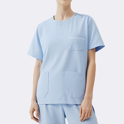 Medical Staff Scrub Women Short-sleeved Doctor Surgical Gown Operating Room Scrub Suit