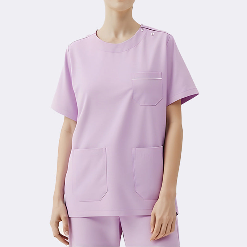 Medical Staff Scrub Women Short-sleeved Doctor Surgical Gown Operating Room Scrub Suit