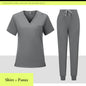 V-neck Medical Scrub Top And Pants Set