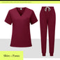 V-neck Medical Scrub Top And Pants Set