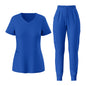 V-neck Fashionable Casual Medical Scrub Short-sleeve Suit