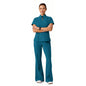 Solid-color Medical Scrub Top With Short Sleeves For Dentists And Hospital Staff