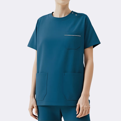 Medical Staff Scrub Women Short-sleeved Doctor Surgical Gown Operating Room Scrub Suit