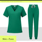 V-neck Medical Scrub Top And Pants Set