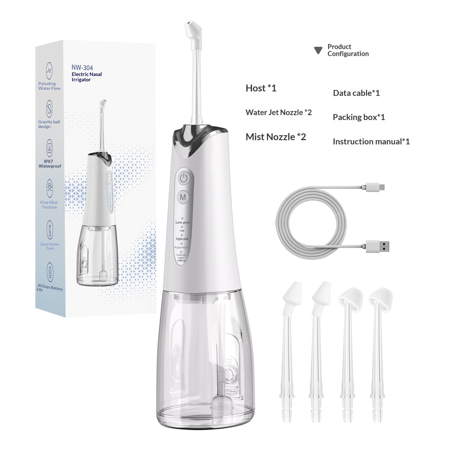 Class II Medical Device Medical Pulse Electric Nasal Washer